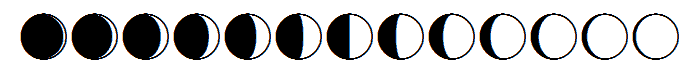 Moon Phases font